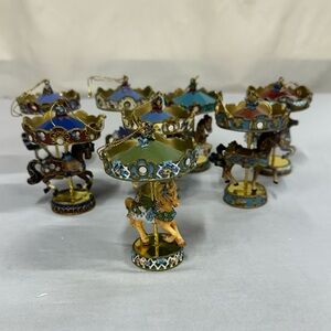 Vintage Carousel for All Seasons Ornament Collection (lot of 8)